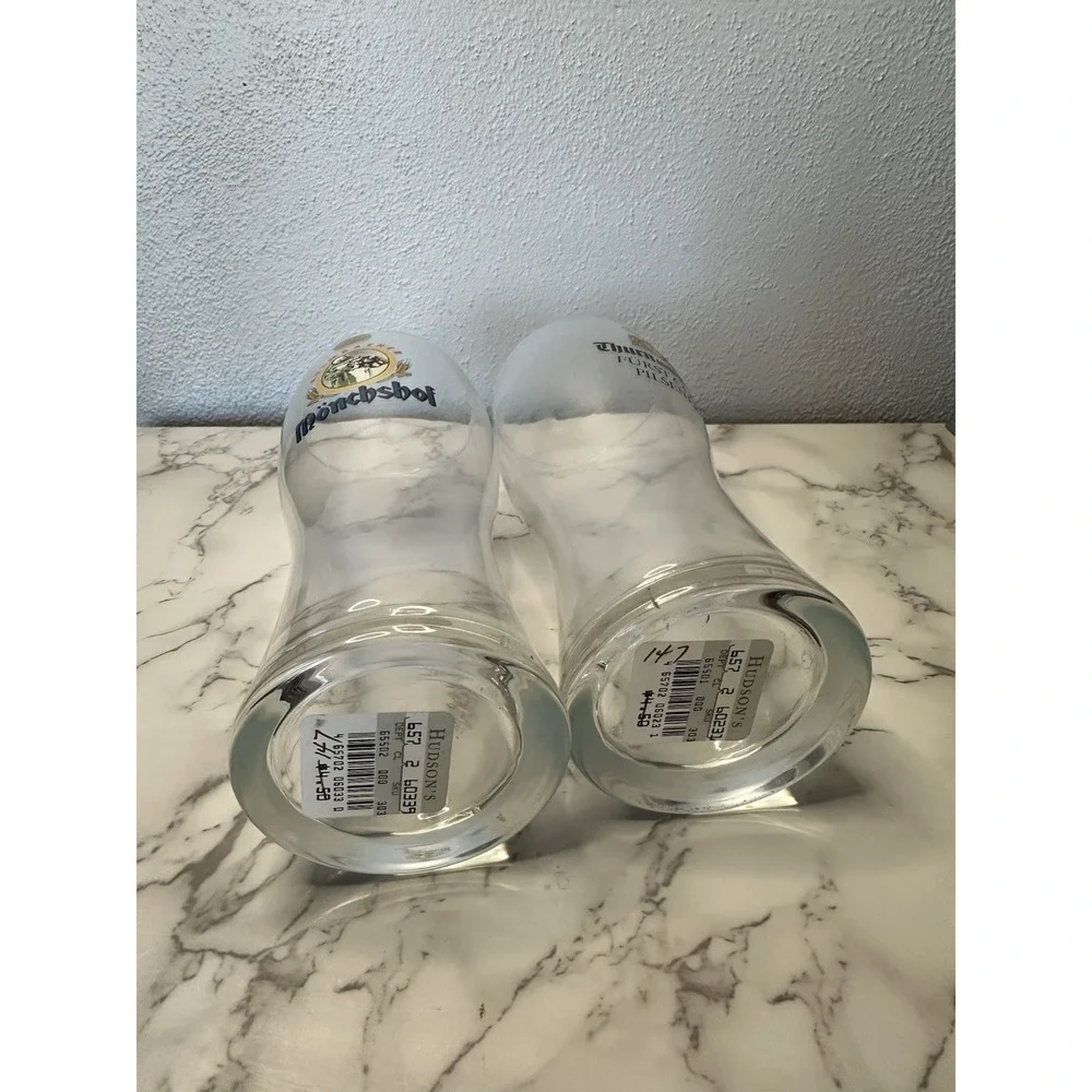 4 Vintage German Beer Pilsner Pint Glasses.‎ 8